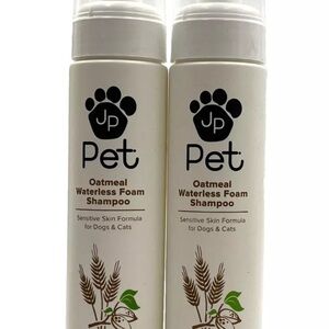 JP Pet Oatmeal Waterless Foam Shampoo Sensitive Dogs Cats 8.5 fl.oz-2 Pack